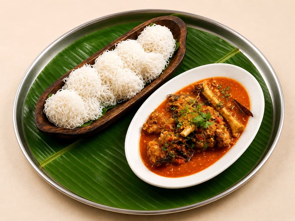 Idiyappam (3pcs) With Veg Kurma
