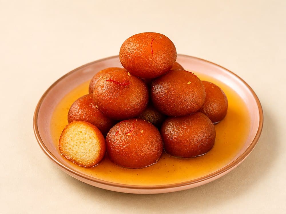 Gulab Jamun with Ice Cream